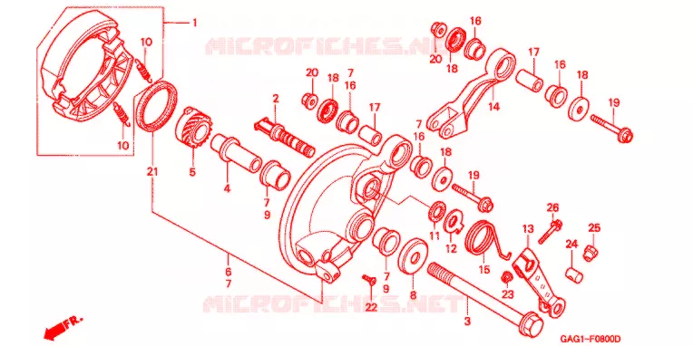 VOOR REM PANEEL Honda SCOOTER 50 GYRO 2001  TC50Y