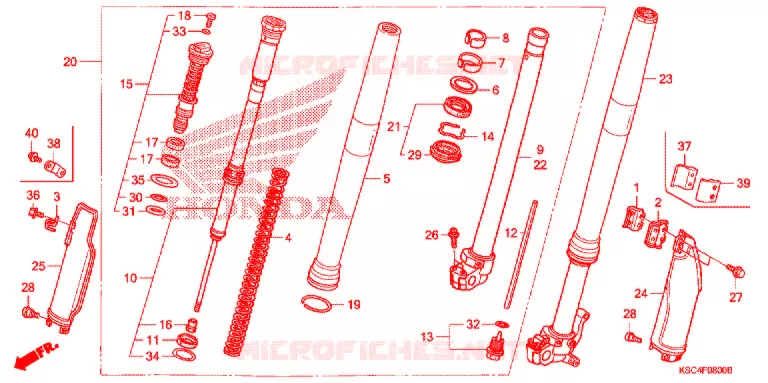 VOOR VORK Honda MOTO 250 CRF 2004  CRF250X4