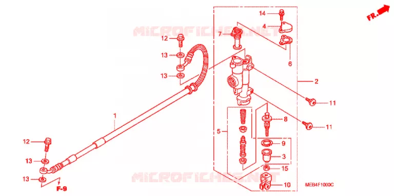 A., REM HOOFD CILINDER  Honda MOTO 450 CRF 2003  CRF450R3