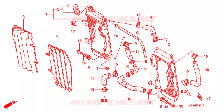 RADIATOR (CRF450R'05-'08) Honda MOTO 450 CRF 2005  CRF450R5