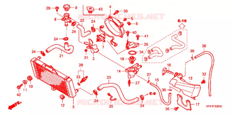 RADIATOR Honda MOTO 250 VTR 2003  VTR2503