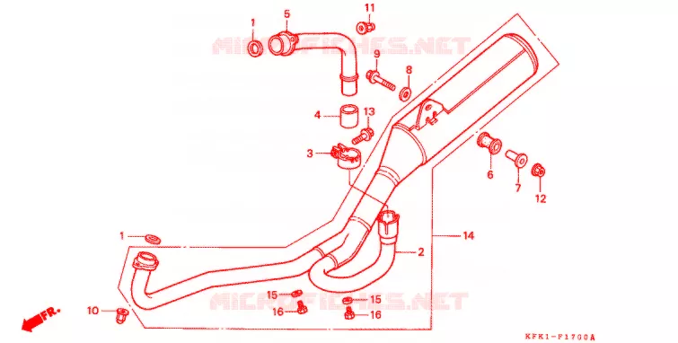 UITLAATDEMPER(2) Honda MOTO 250 VTR 2003  VTR2503