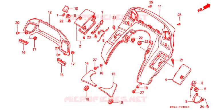 METER PANEEL Honda MOTO 800 PC800 1996  PC800T
