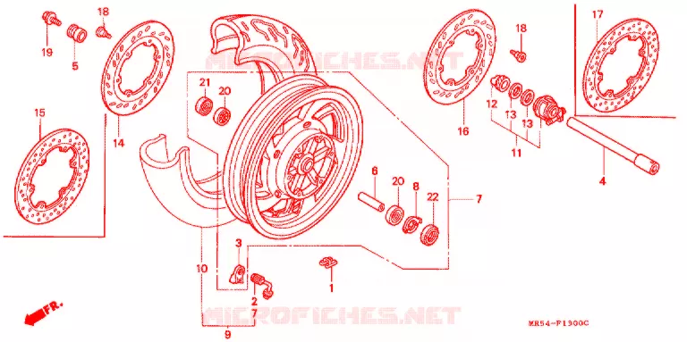 VOOR WIEL Honda MOTO 800 PC800 1996  PC800T