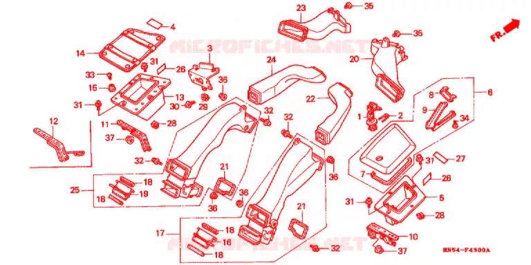 LUCHTKANAAL Honda MOTO 1500 GOLD-WING 1990  GL1500SEL