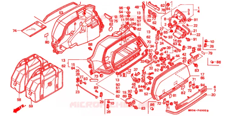 ZADELTAS Honda MOTO 1500 GOLD-WING 1991  GL1500SEM