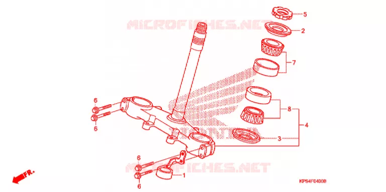 STURING STANG/BOVENSTE BRUG Honda MOTO 230 CRF 2006  CRF230F6