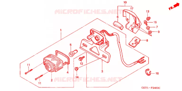ACHTERLICHT  Honda MOTO 100 APE 2003  XZ1003