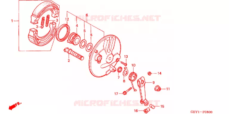 VOOR REM PANEEL  Honda MOTO 100 APE 2003  XZ1003