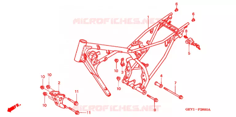 FRAME CHASSIS Honda MOTO 100 APE 2004  XZ1004