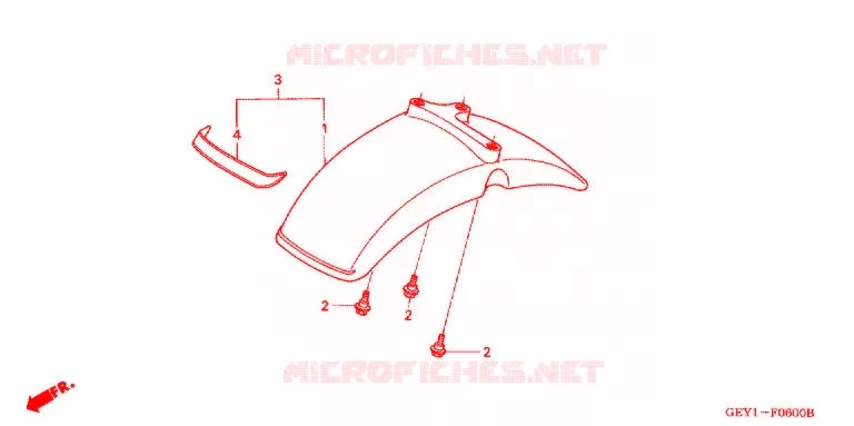 VOORSPATBORD Honda MOTO 50 APE 2003  XZ503