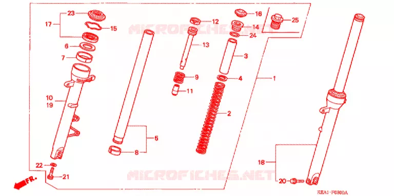 VOOR VORK Honda MOTO 250 HORNET 2000  CB250FY