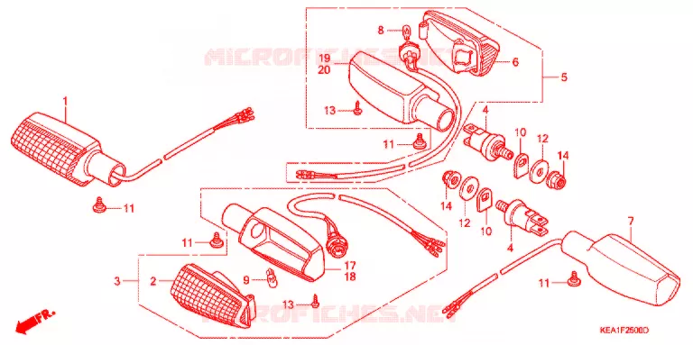 KNIPPERLICHT(2) Honda MOTO 250 HORNET 2004  CB250F3