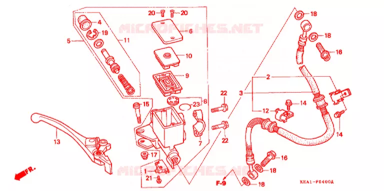 VOORREM HOOFDCILINDER Honda MOTO 250 HORNET 2005  CB250F3