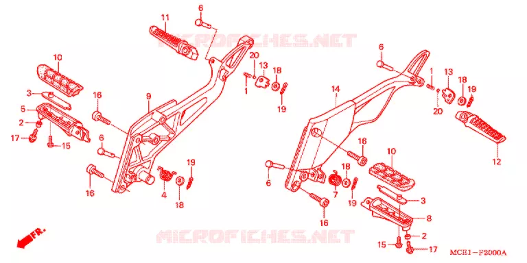 OPSTAP/KICKARM/ WISSEL PEDAAL Honda MOTO 400 CB 2005  CB400SF4
