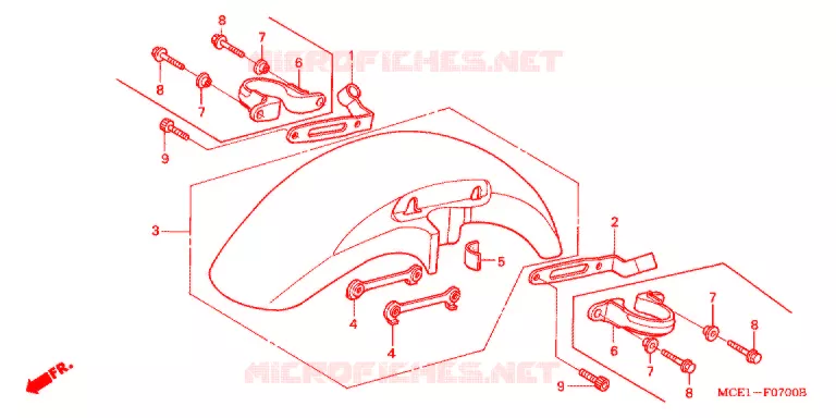 VOORSPATBORD Honda MOTO 400 CB 2005  CB400SF4