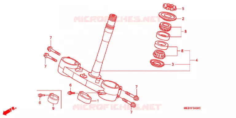 STURING STANG  Honda MOTO 450 CRF 2002  CRF450R2