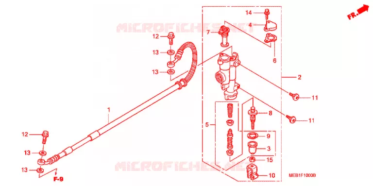 ACHTER REM HOOFD CILINDER Honda MOTO 450 CRF 2003  CRF450R3
