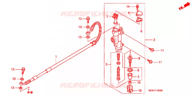 ACHTER REM HOOFD CILINDER Honda MOTO 450 CRF 2004  CRF450R4