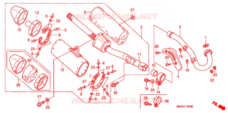 UITLAATDEMPER  Honda MOTO 450 CRF 2006  CRF450R6