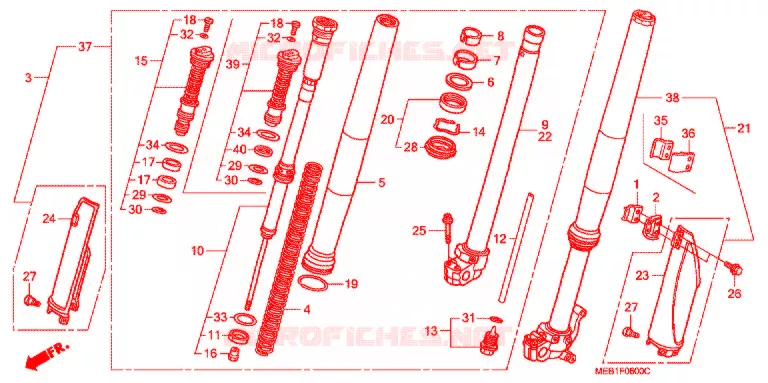VOOR VORK Honda MOTO 450 CRF 2006  CRF450R6