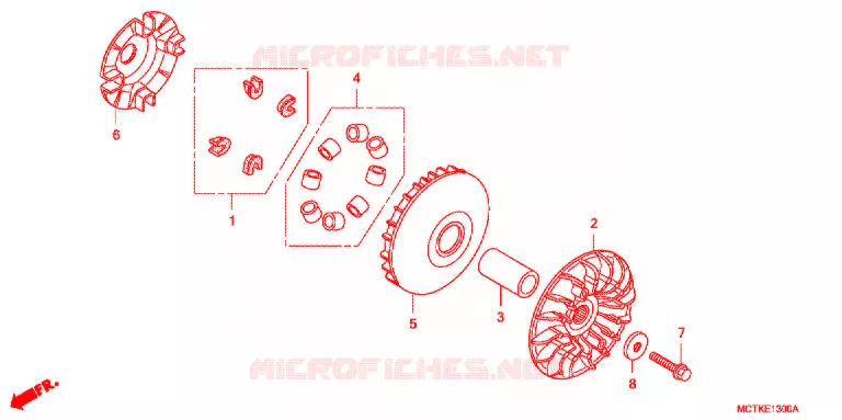 AANDRIJFFACE/ KICKSTARTER SPIL Honda SCOOTER 400 SILVERWING 2006  FJS400A5