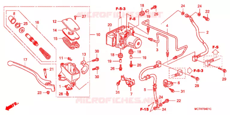 REMPOMP VOOR (FJS400A/FJS600A5-8) Honda SCOOTER 400 SILVERWING 2006  FJS400A5