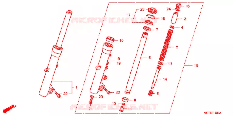 VOOR VORK Honda SCOOTER 400 SILVERWING 2006  FJS400A5