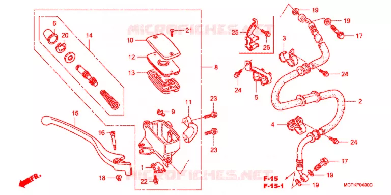 REMPOMP VOOR (FJS400D/FJS600D) Honda SCOOTER 400 SILVERWING 2006  FJS400D5