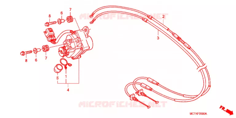 SERVOMOTOR (FJS400A/D/FJS600A/D5-8) Honda SCOOTER 400 SILVERWING 2005  FJS400D5