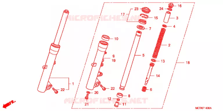 VOOR VORK Honda SCOOTER 600 SILVERWING 2005  FJS600A5_J