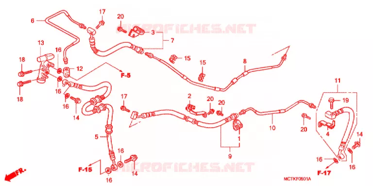 ACHTER REM SLANG (FJS400D/FJS600D5-8) Honda SCOOTER 600 SILVERWING 2006  FJS600D5