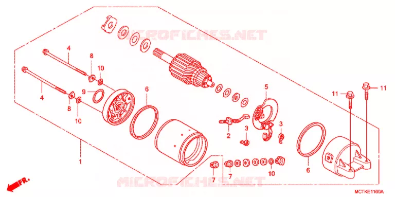 STARTMOTOR (FJS400A/D/FJS600A/D5-8) Honda SCOOTER 600 SILVERWING 2006  FJS600D5