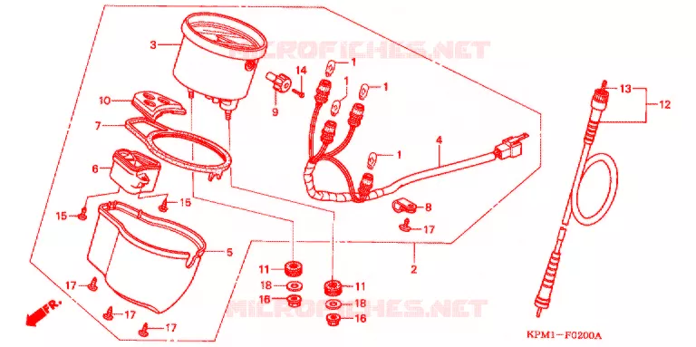 COMBINATIEMETER Honda MOTO 223 FTR 2000  FTR223Y