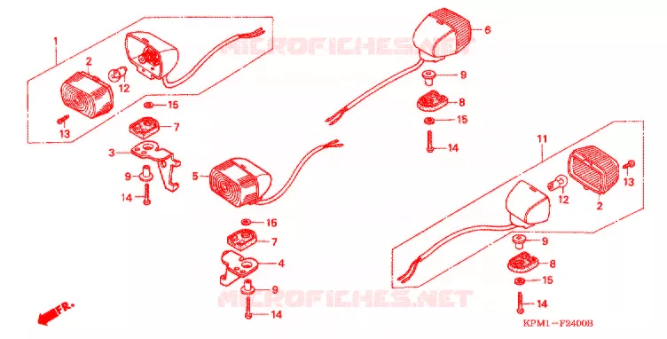 KNIPPERLICHT(2) Honda MOTO 223 FTR 2000  FTR223Y