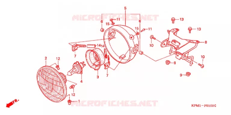KOPLAMP Honda MOTO 223 FTR 2000  FTR223Y