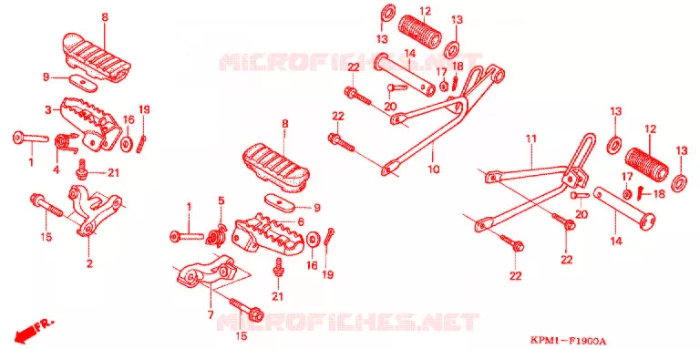 OPSTAP/KICKARM/ WISSEL PEDAAL Honda MOTO 223 FTR 2000  FTR223Y