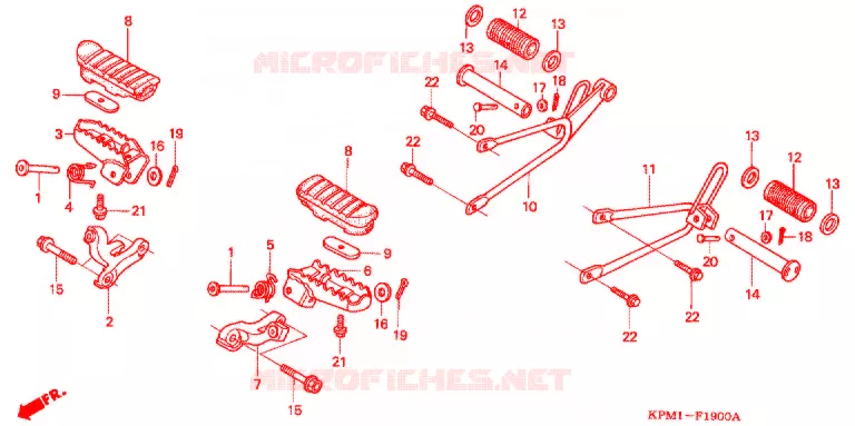 OPSTAP/KICKARM/ WISSEL PEDAAL Honda MOTO 223 FTR 2002  FTR223D2