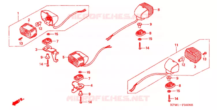KNIPPERLICHT(2) Honda MOTO 223 FTR 2003  FTR2233
