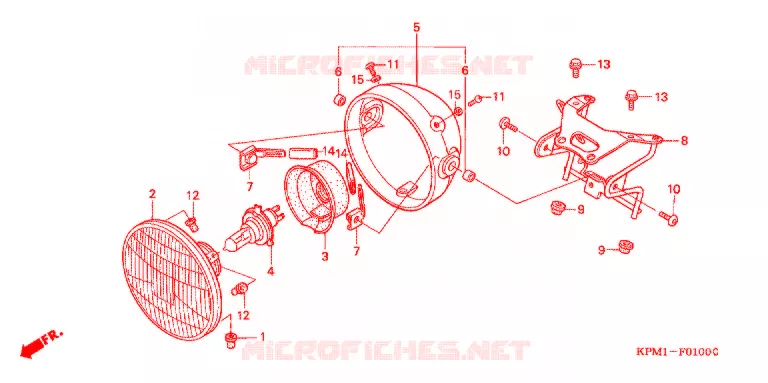KOPLAMP Honda MOTO 223 FTR 2003  FTR2233
