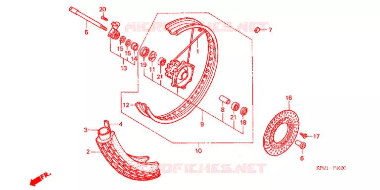 VOOR WIEL Honda MOTO 223 FTR 2003  FTR2233