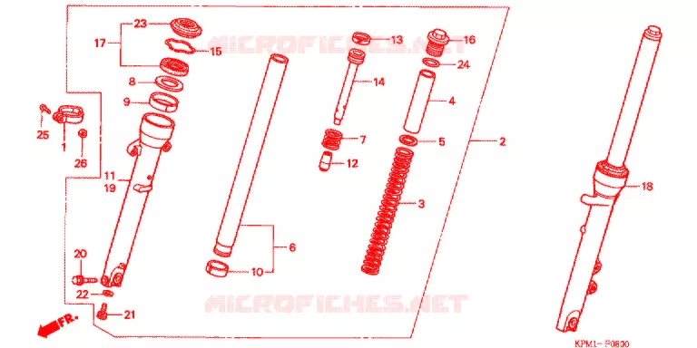 VOOR VORK Honda MOTO 223 FTR 2004  FTR2234
