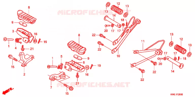 OPSTAP/KICKARM/ WISSEL PEDAAL Honda MOTO 223 CB 2014  CB223SA