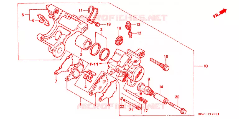 ACHTER REMKLAUW Honda MOTO 250 HORNET 2001  CB250F1