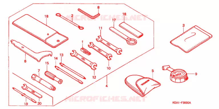 GEREEDSCHAP/ACCUVAK Honda MOTO 250 HORNET 2002  CB250F1