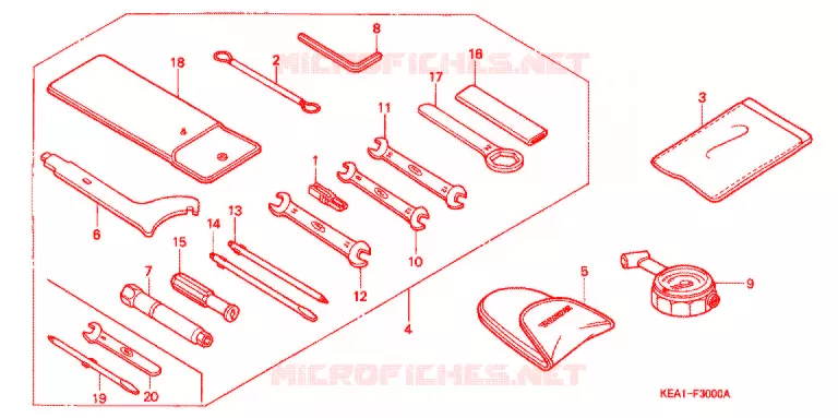 GEREEDSCHAP/ACCUVAK Honda MOTO 250 HORNET 1996  CB250FT