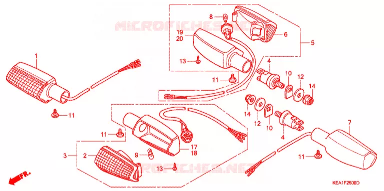 KNIPPERLICHT(2) Honda MOTO 250 HORNET 1996  CB250FT