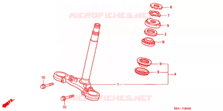 STURING STANG/BOVENSTE BRUG Honda MOTO 250 HORNET 1996  CB250FT