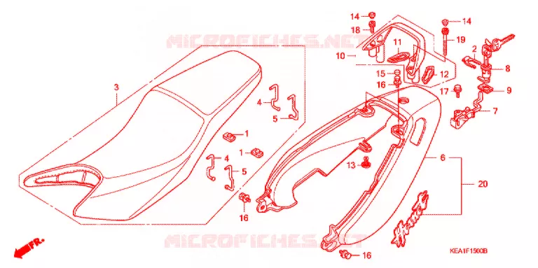 ZITTING/ZITTING KAP Honda MOTO 250 HORNET 1999  CB250FX