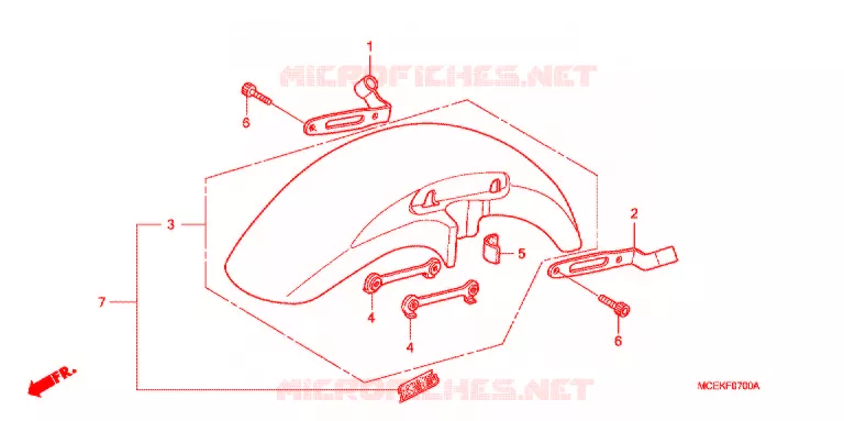 VOORSPATBORD Honda MOTO 400 CB 2007  CB4006